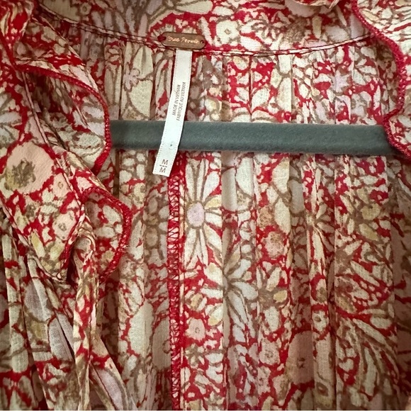 Free People Feeling Groovy Maxi Dress Red Combo Medium - Picture 6 of 11